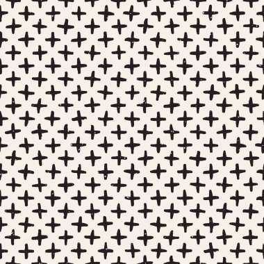 El ile Seamless Modeli hatları çizilmiş. Arka plan serbest fırça darbeleriyle. Siyah ve beyaz doku. Kağıt ambalaj için süsleme.