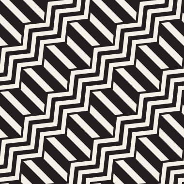 Vektör sorunsuz zikzak çizgi deseni. Şık geometrik arka plan. Yinelenen kafes arka plan