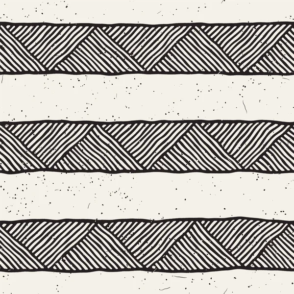 Elle çizilmiş stil etnik seamless modeli. Soyut geometrik çizgiler arka plan siyah ve beyaz.