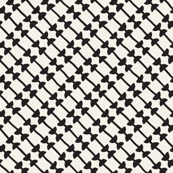 El ile Seamless Modeli hatları çizilmiş. Arka plan serbest fırça darbeleriyle. Siyah ve beyaz doku. Kağıt ambalaj için süsleme.