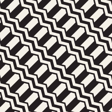 Vektör sorunsuz zikzak çizgi deseni. Şık geometrik arka plan. Yinelenen kafes arka plan