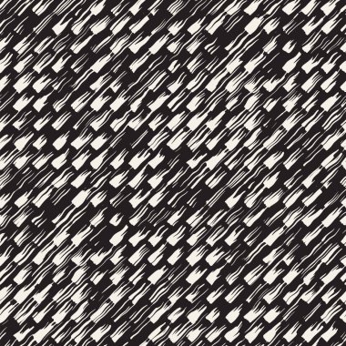 Vektör Dikişsiz desen fırça çizgileri ve vuruş. Siyah ve beyaz arka plan mürekkep elemanları ile. El doku boyalı.