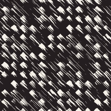 Vektör Dikişsiz desen fırça çizgileri ve vuruş. Siyah ve beyaz arka plan mürekkep elemanları ile. El doku boyalı.