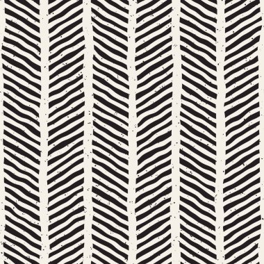 Elle çizilmiş stil seamless modeli. Soyut geometrik döşeme arka plan siyah ve beyaz. Vektör doodle hat kafes