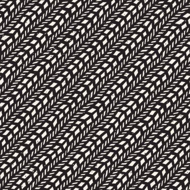 Elle çizilmiş stil seamless modeli. Soyut geometrik döşeme arka plan siyah ve beyaz. Vektör doodle hat kafes