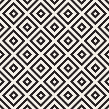 Soyut geometrik desen çizgili satırlar. Sorunsuz vektör ackground. Siyah ve beyaz kafes doku.