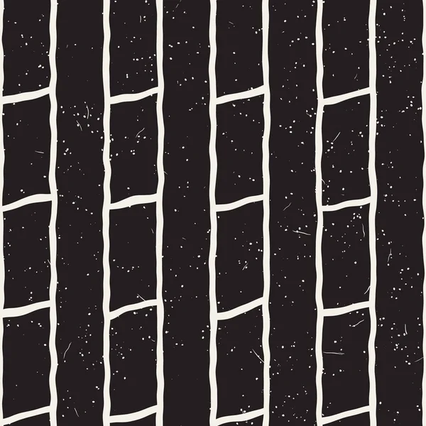 Elle çizilmiş stil seamless modeli. Soyut geometrik döşeme arka plan siyah ve beyaz. Vektör doodle hat kafes