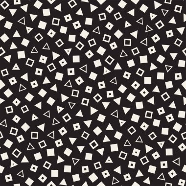 Sorunsuz ilkel karmakarışık minimalizm desenleri. Geometrik şekiller rastgele dağılmış. Arka plan tasarım