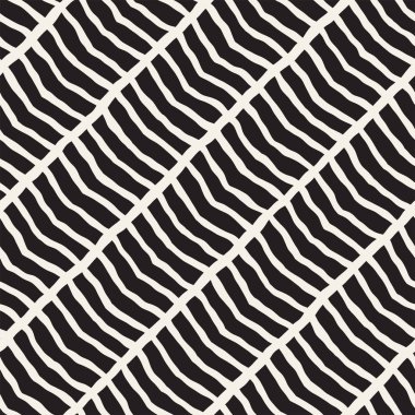 Elle çizilmiş stil seamless modeli. Soyut geometrik döşeme arka plan siyah ve beyaz. Vektör doodle hat kafes