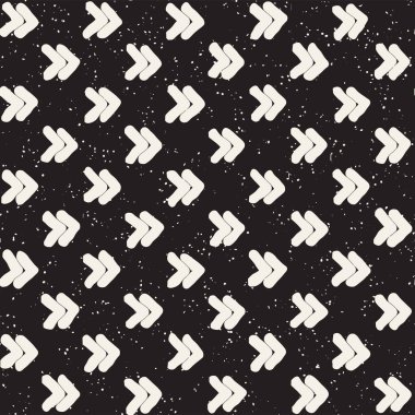 El ile Seamless Modeli hatları çizilmiş. Arka plan serbest fırça darbeleriyle. Siyah ve beyaz doku. Kağıt ambalaj için süsleme.