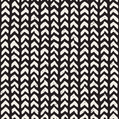 Elle çizilmiş stil seamless modeli. Soyut geometrik döşeme arka plan siyah ve beyaz. Vektör doodle hat kafes