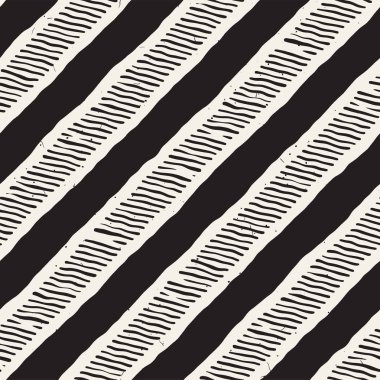 Elle çizilmiş stil seamless modeli. Soyut geometrik döşeme arka plan siyah ve beyaz. Vektör doodle hat kafes