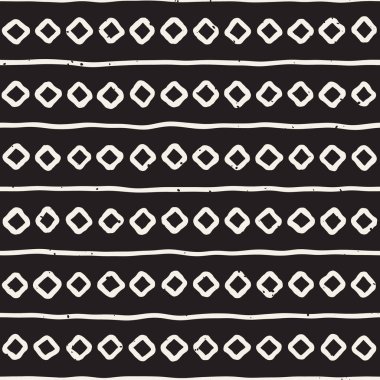 El ile Seamless Modeli hatları çizilmiş. Arka plan serbest fırça darbeleriyle. Siyah ve beyaz doku. Kağıt ambalaj için süsleme.