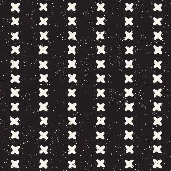 El ile Seamless Modeli hatları çizilmiş. Arka plan serbest fırça darbeleriyle. Siyah ve beyaz doku. Kağıt ambalaj için süsleme.