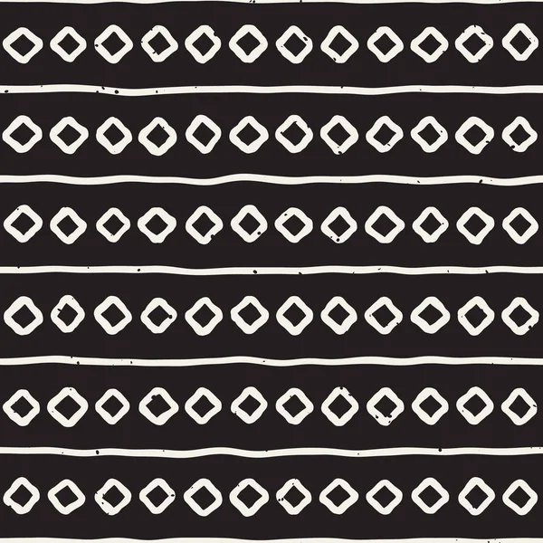 El ile Seamless Modeli hatları çizilmiş. Arka plan serbest fırça darbeleriyle. Siyah ve beyaz doku. Kağıt ambalaj için süsleme.