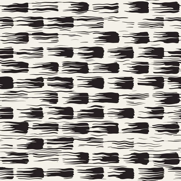 Vektör Dikişsiz desen fırça çizgileri ve vuruş. Siyah ve beyaz arka plan mürekkep elemanları ile. El doku boyalı.