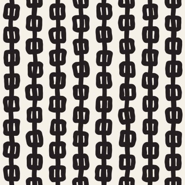 El ile Seamless Modeli hatları çizilmiş. Arka plan serbest fırça darbeleriyle. Siyah ve beyaz doku. Kağıt ambalaj için süsleme.