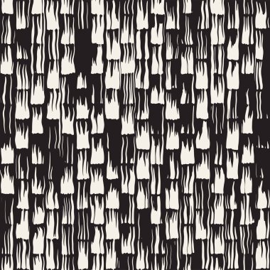 Vektör Dikişsiz desen fırça çizgileri ve vuruş. Siyah ve beyaz arka plan mürekkep elemanları ile. El doku boyalı.