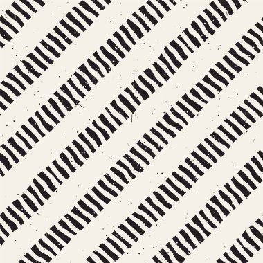 Elle çizilmiş stil seamless modeli. Soyut geometrik döşeme arka plan siyah ve beyaz. Vektör doodle hat kafes