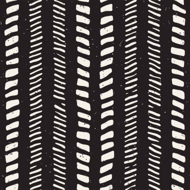 Elle çizilmiş stil seamless modeli. Soyut geometrik döşeme arka plan siyah ve beyaz. Vektör doodle hat kafes