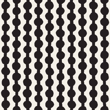 El ile Seamless Modeli hatları çizilmiş. Arka plan serbest fırça darbeleriyle. Siyah ve beyaz doku. Kağıt ambalaj için süsleme.