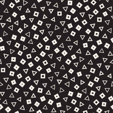 Sorunsuz ilkel karmakarışık minimalizm desenleri. Geometrik şekiller rastgele dağılmış. Arka plan tasarım