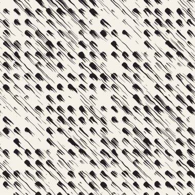 Vektör Dikişsiz desen fırça çizgileri ve vuruş. Siyah ve beyaz arka plan mürekkep elemanları ile. El doku boyalı.