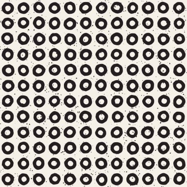 El ile Seamless Modeli hatları çizilmiş. Arka plan serbest fırça darbeleriyle. Siyah ve beyaz doku. Kağıt ambalaj için süsleme.