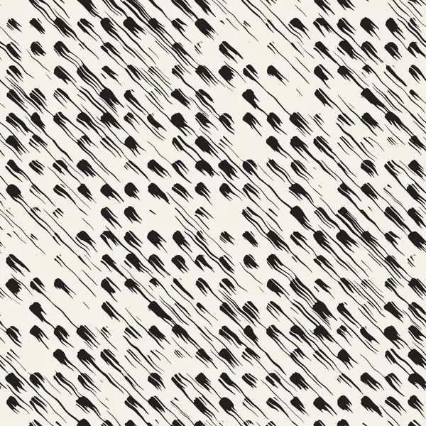 Vektör Dikişsiz desen fırça çizgileri ve vuruş. Siyah ve beyaz arka plan mürekkep elemanları ile. El doku boyalı.