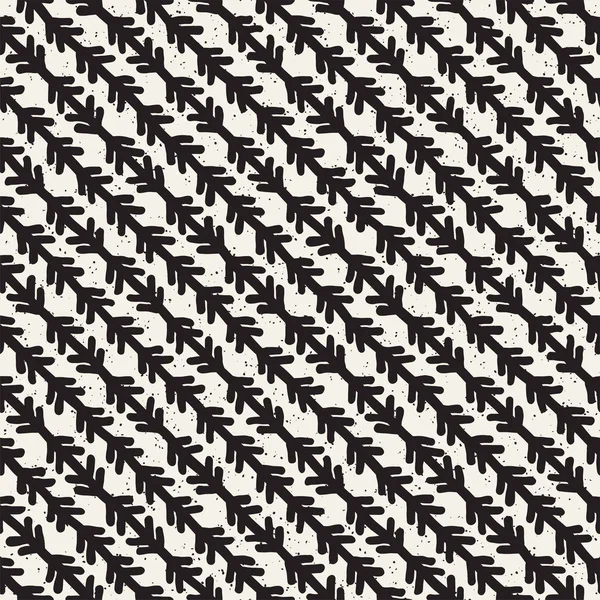 El ile Seamless Modeli hatları çizilmiş. Arka plan serbest fırça darbeleriyle. Siyah ve beyaz doku. Kağıt ambalaj için süsleme.