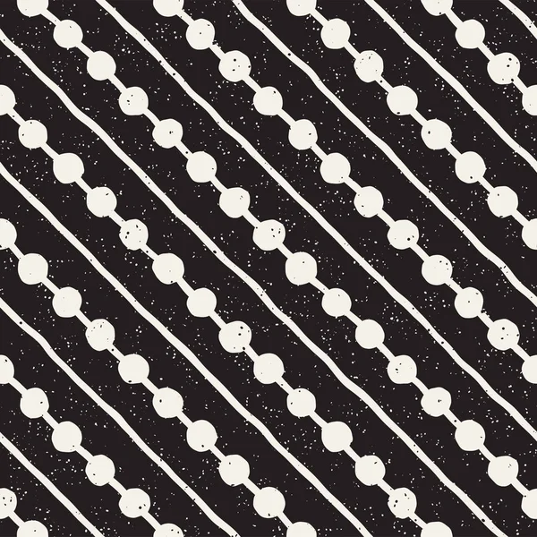 El ile Seamless Modeli hatları çizilmiş. Arka plan serbest fırça darbeleriyle. Siyah ve beyaz doku. Kağıt ambalaj için süsleme.