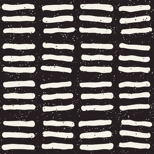 El ile Seamless Modeli hatları çizilmiş. Arka plan serbest fırça darbeleriyle. Siyah ve beyaz doku. Kağıt ambalaj için süsleme.