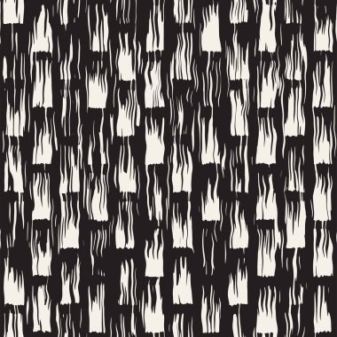 Vektör Dikişsiz desen fırça çizgileri ve vuruş. Siyah ve beyaz arka plan mürekkep elemanları ile. El doku boyalı.