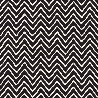 Elle çizilmiş stil seamless modeli. Soyut geometrik döşeme arka plan siyah ve beyaz. Vektör doodle hat kafes