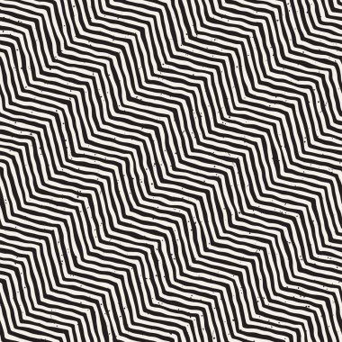 Elle çizilmiş stil seamless modeli. Soyut geometrik döşeme arka plan siyah ve beyaz. Vektör doodle hat kafes