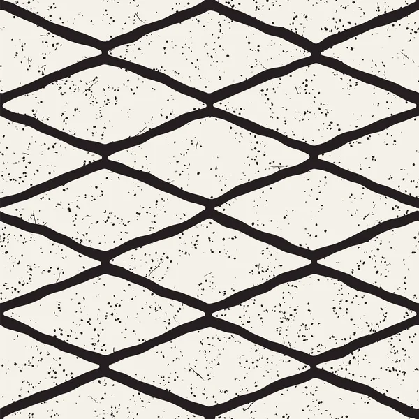 Elle çizilmiş stil seamless modeli. Soyut geometrik döşeme arka plan siyah ve beyaz. Vektör doodle hat kafes