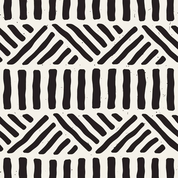 Elle çizilmiş stil etnik seamless modeli. Soyut geometrik çizgiler arka plan siyah ve beyaz.