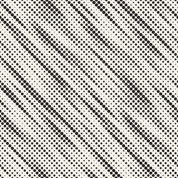 Texture moderne et élégante demi-teinte. Fond abstrait sans fin avec des cercles de taille aléatoire. Modèle sans couture vectoriel . — Image vectorielle