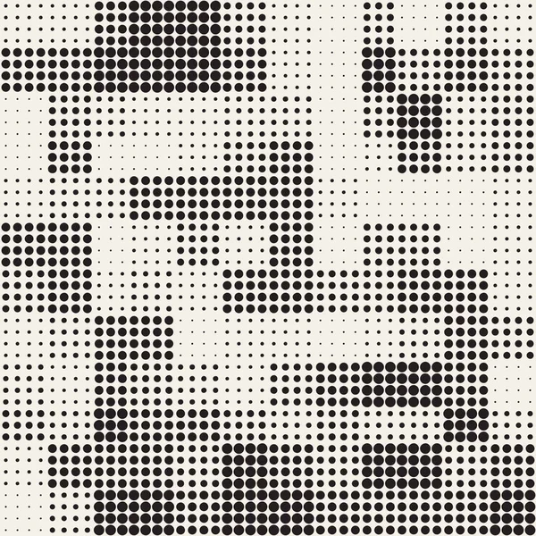 Modern şık noktalı resim doku. Rastgele boyut daireler ile sonsuz arka plan. Vektör Seamless Modeli.
