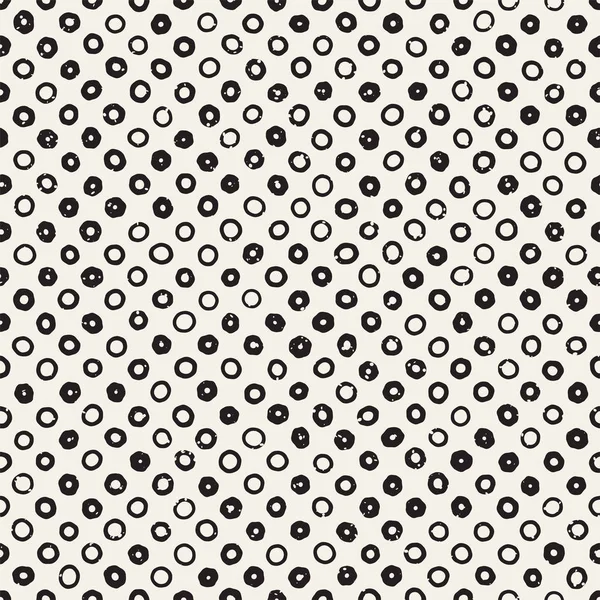 El çekilmiş siyah beyaz mürekkep soyut seamless modeli. Vektör şık grunge doku. Tek renkli şekiller boya fırça satırları dağınık