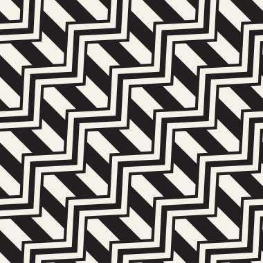 Vektör sorunsuz zikzak çizgi deseni. Şık geometrik arka plan. Yinelenen kafes arka plan
