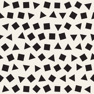 Sorunsuz ilkel karmakarışık minimalizm desenleri. Geometrik şekiller rastgele dağılmış. Arka plan tasarım