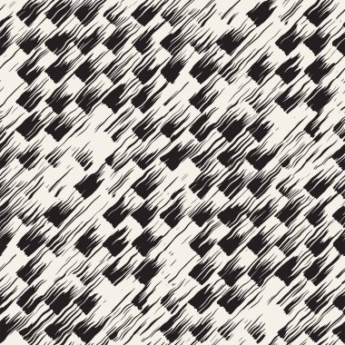 Vektör Dikişsiz desen fırça çizgileri ve vuruş. Siyah ve beyaz arka plan mürekkep elemanları ile. El doku boyalı.