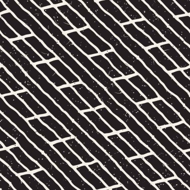Elle çizilmiş stil seamless modeli. Soyut geometrik döşeme arka plan siyah ve beyaz. Vektör doodle hat kafes