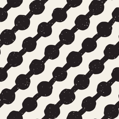 El ile Seamless Modeli hatları çizilmiş. Arka plan serbest fırça darbeleriyle. Siyah ve beyaz doku. Kağıt ambalaj için süsleme.