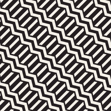Vektör sorunsuz zikzak çizgi deseni. Şık geometrik arka plan. Yinelenen kafes arka plan