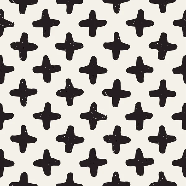 El ile Seamless Modeli hatları çizilmiş. Arka plan serbest fırça darbeleriyle. Siyah ve beyaz doku. Kağıt ambalaj için süsleme.