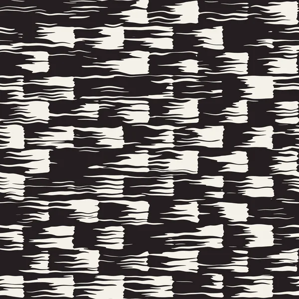 Vektör Dikişsiz desen fırça çizgileri ve vuruş. Siyah ve beyaz arka plan mürekkep elemanları ile. El doku boyalı.