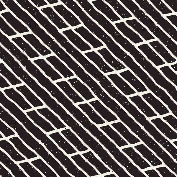 Elle çizilmiş stil seamless modeli. Soyut geometrik döşeme arka plan siyah ve beyaz. Vektör doodle hat kafes