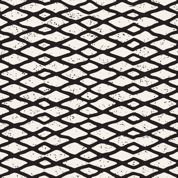 Elle çizilmiş stil seamless modeli. Soyut geometrik döşeme arka plan siyah ve beyaz. Vektör doodle hat kafes